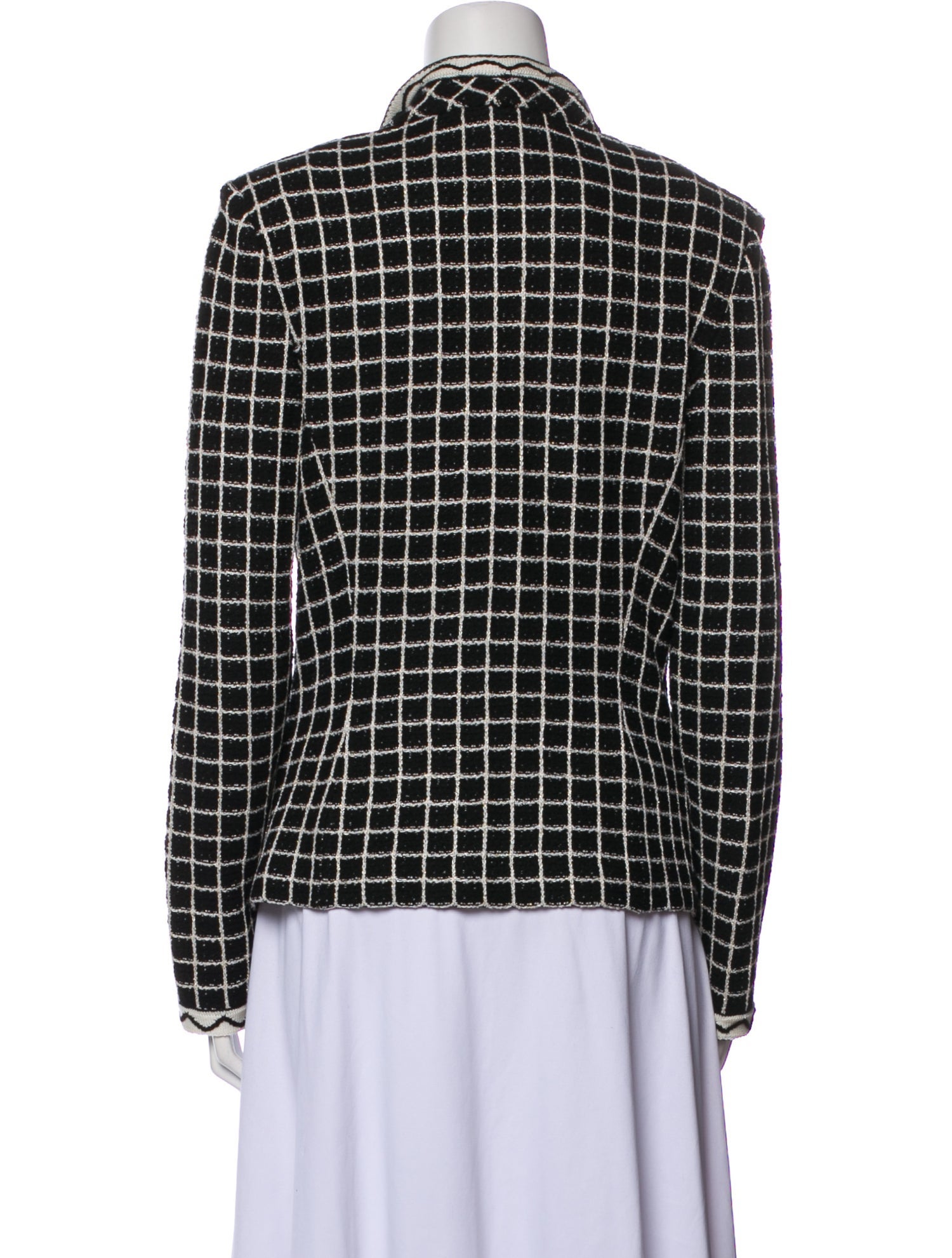 St. John Collection Plaid Print Blazer